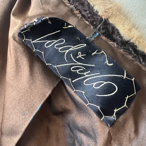 VINTAGE 1950’s Lord & Taylor Genuine Fur Curly Lamb Brown Short Coat Medium - Picture 12 of 12